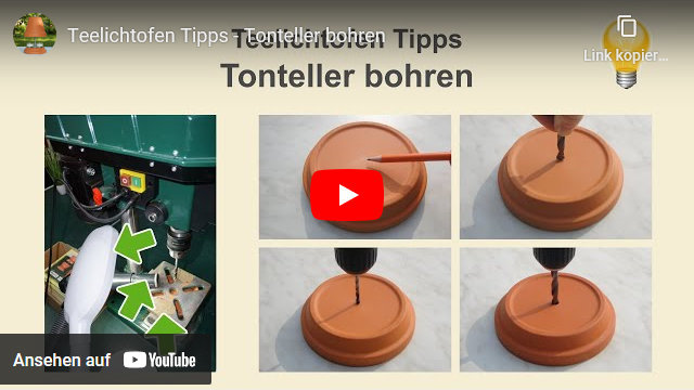 Video: Teelichtofen Tonteller bohren